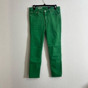 AG Adriano Goldschmied Women's Green Skinny Jeans